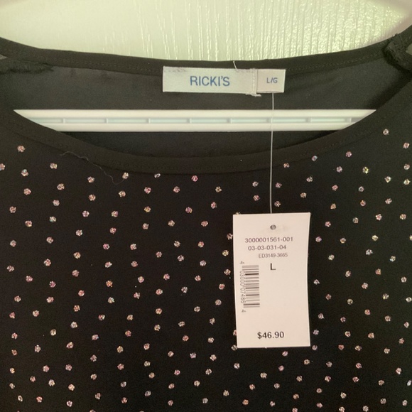 Ricki’s sparkly dressy top - size large NWT - Picture 4 of 5